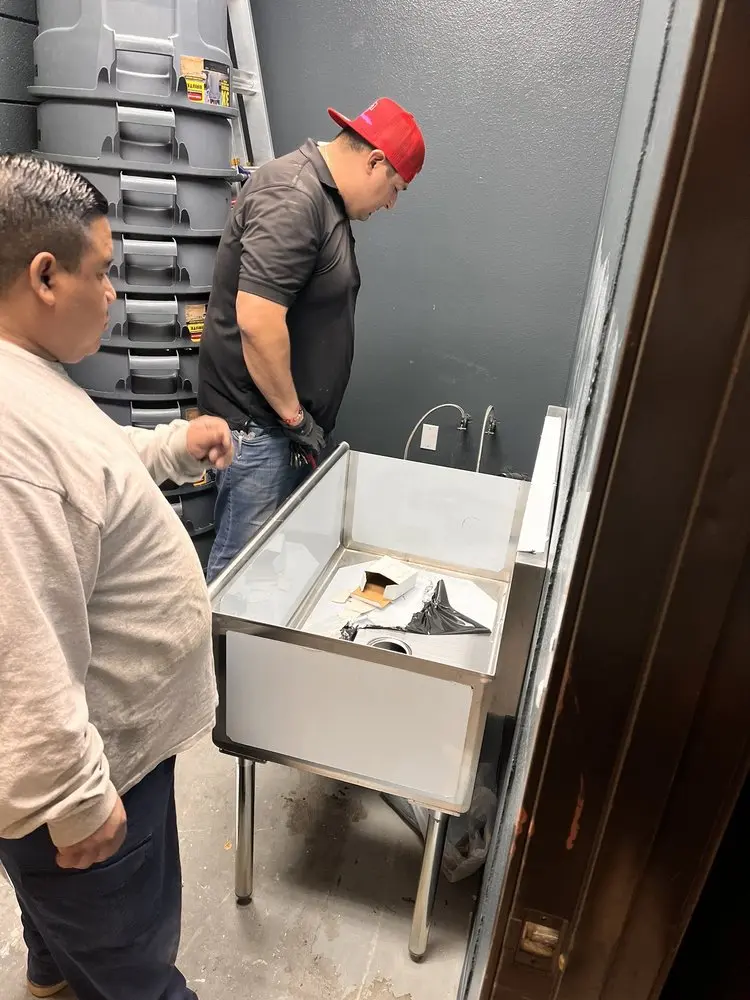 Commercial plumbing and sink installation in Westside